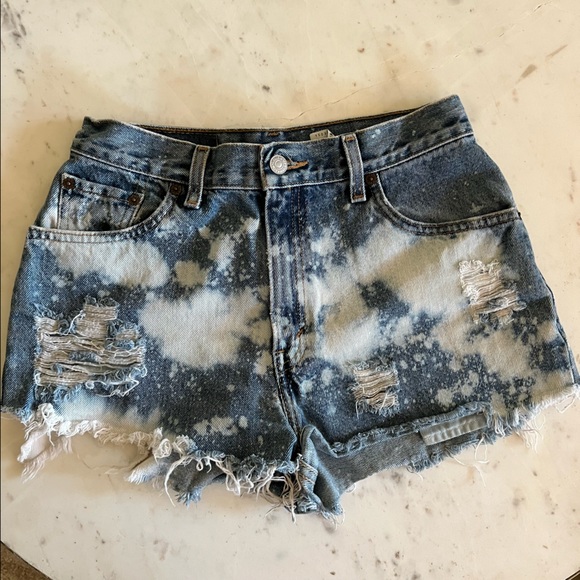 Levi's Pants - Vintage Levi Denim Cutoff Shorts Bleached